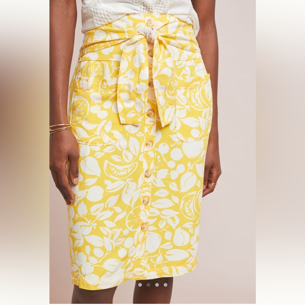 *Anthropologie Colloquial Button Front Pencil Skirt